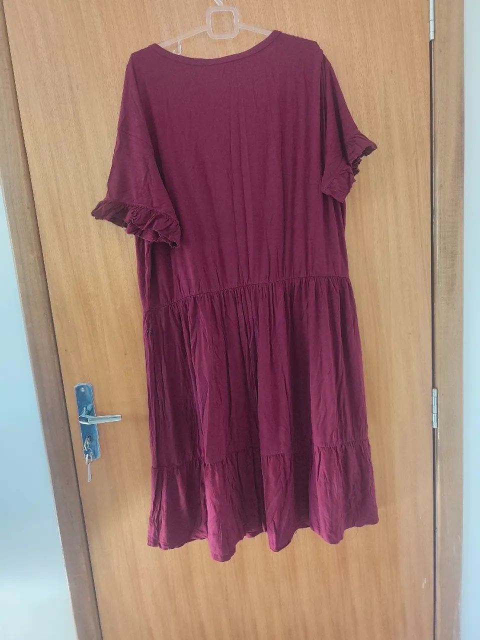 Vestido roxo com babado gravidez/dia a dia  - Foto 2