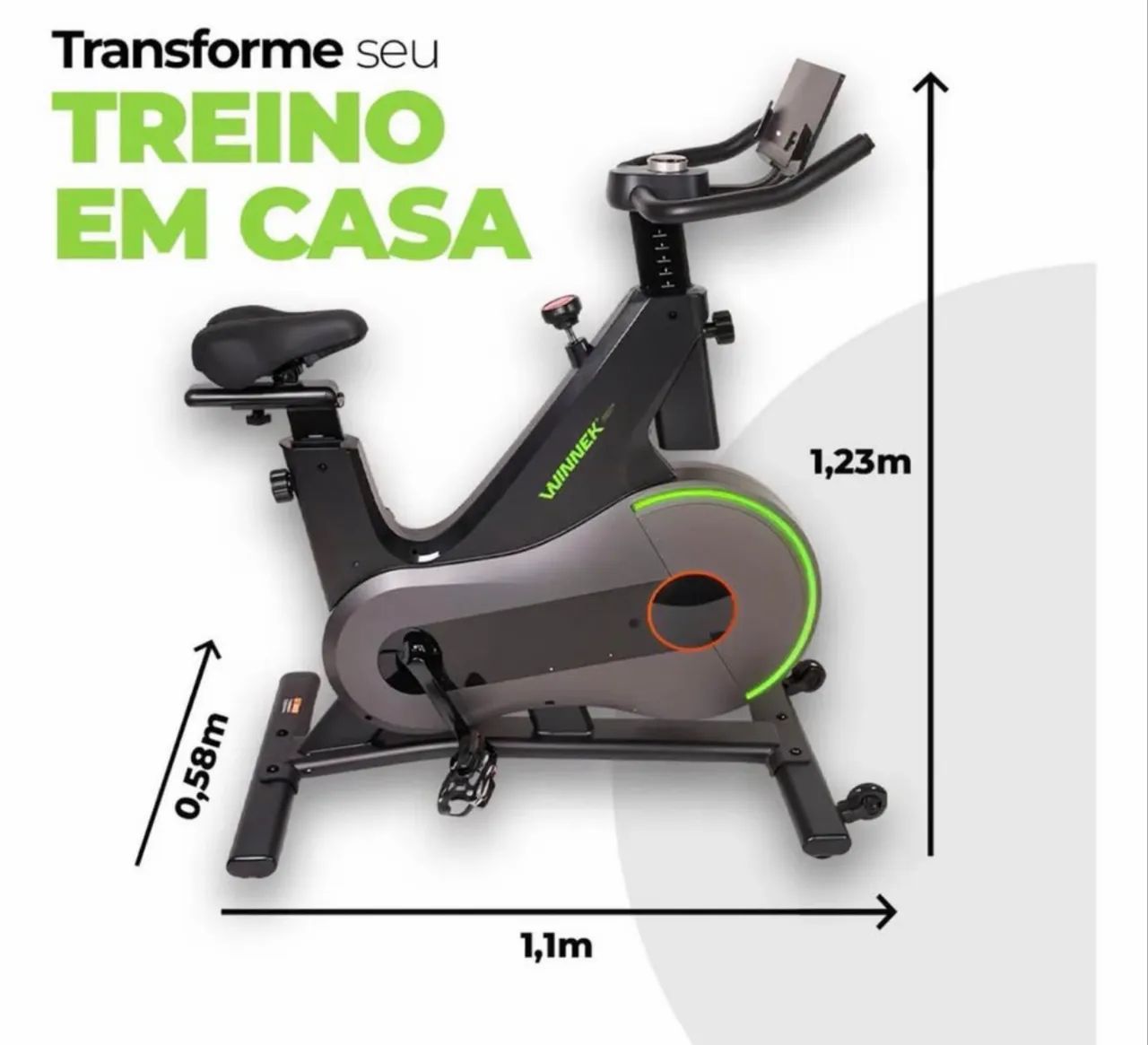 Bicicleta Ergométrica Smart Bluetooth Winnek com NF - Foto 2