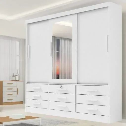 GUARDA ROUPA MERIDIAN 2,00M   MDF. PRONTA ENTREGA.
