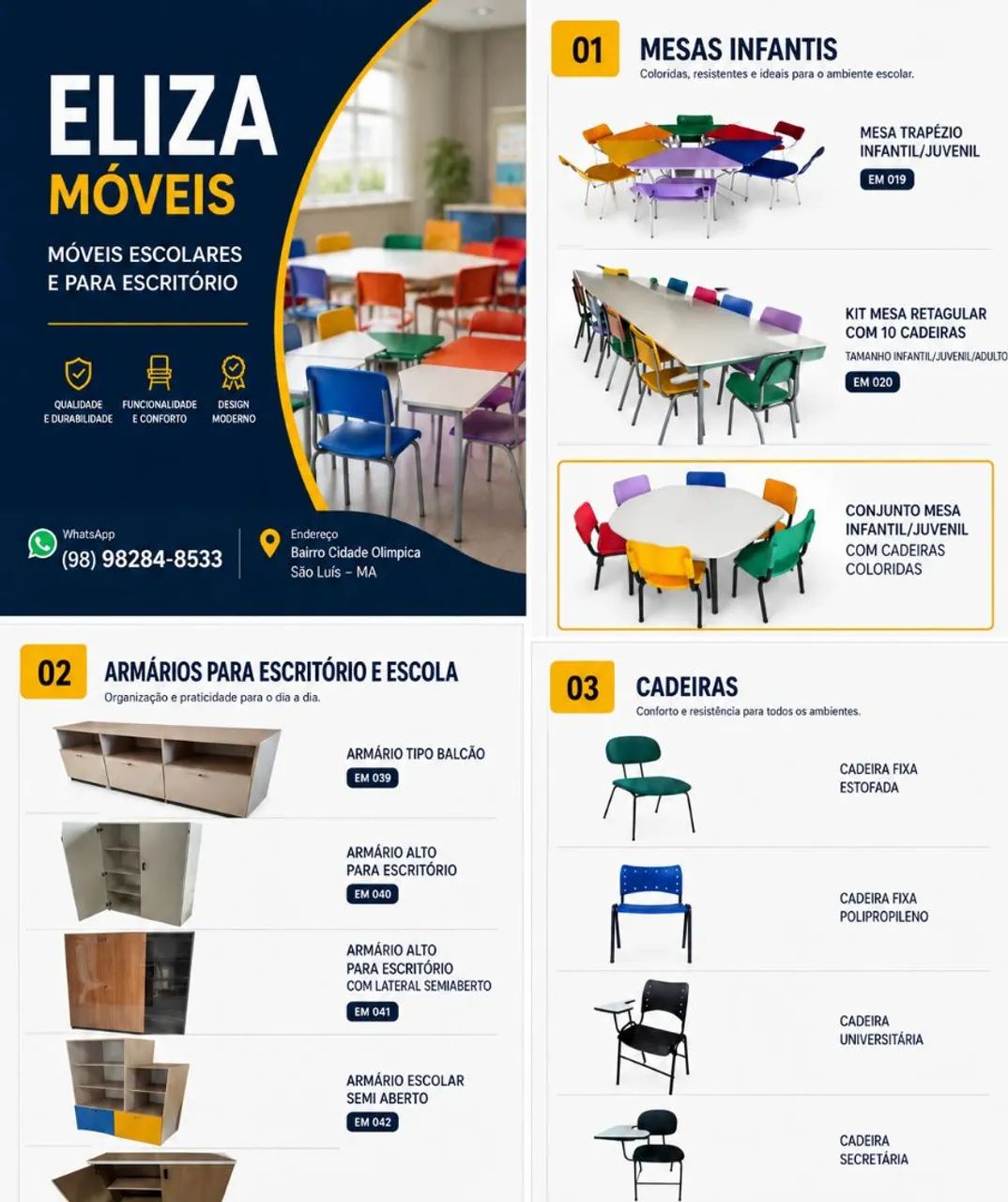 Móveis escolares