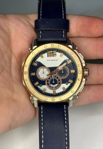 Relógio Rocawear Chrono Blue & Gold - Foto 3