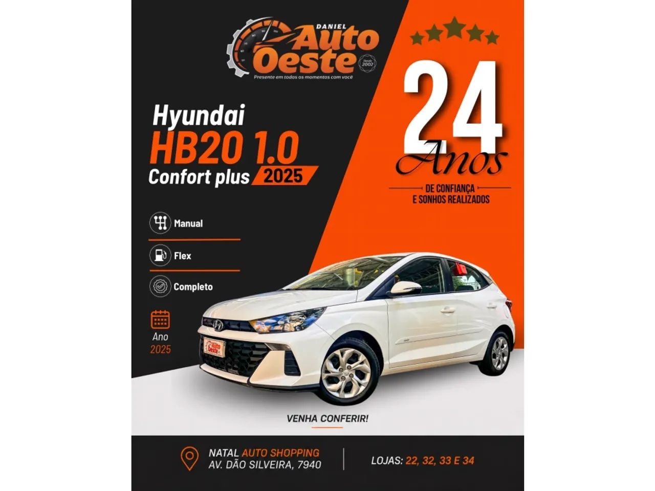 Hyundai HB20 Comfort Plus 1.0 Flex 12V Mec. 2025