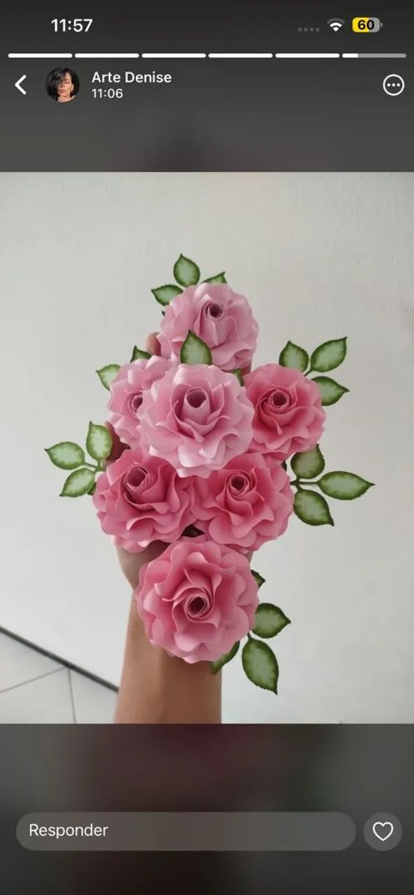 Flores para topo de bolo 