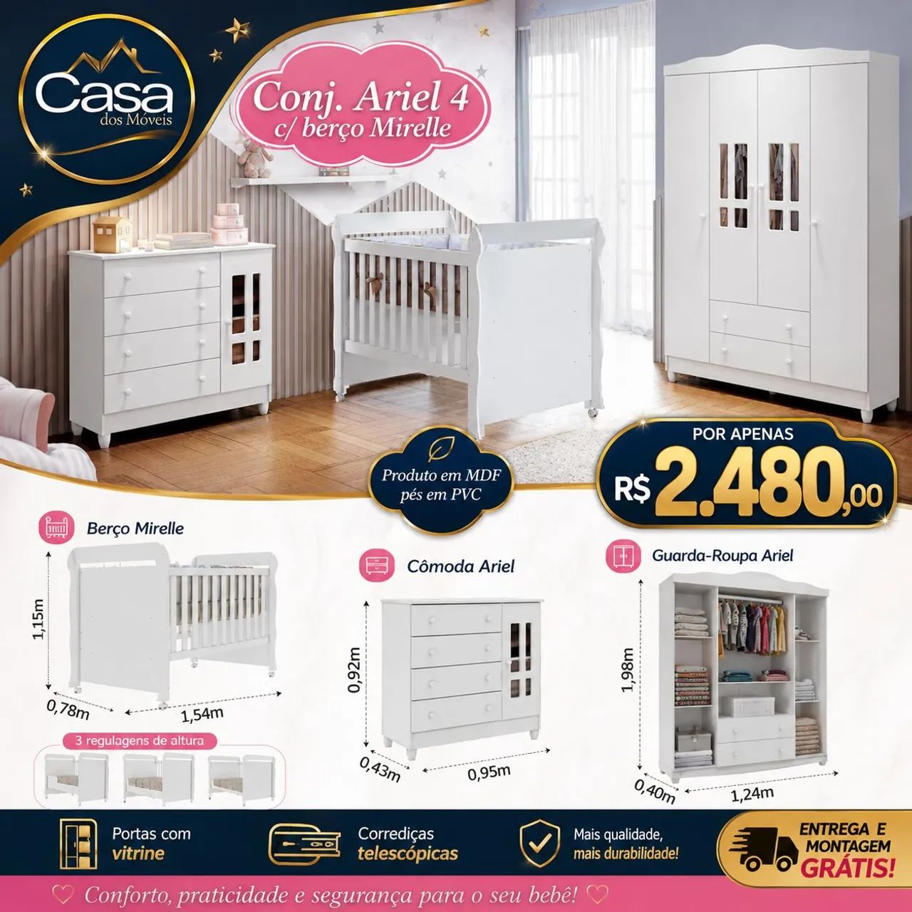 Quarto de bebê Ariel 