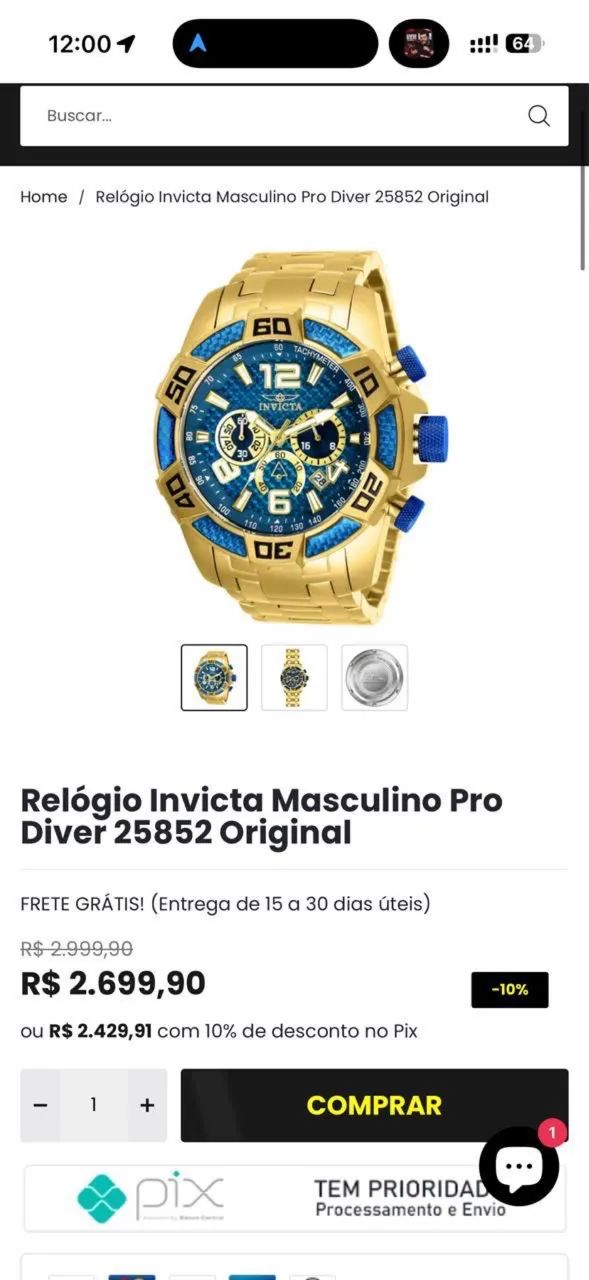 Relógio Invicta original  - Foto 2