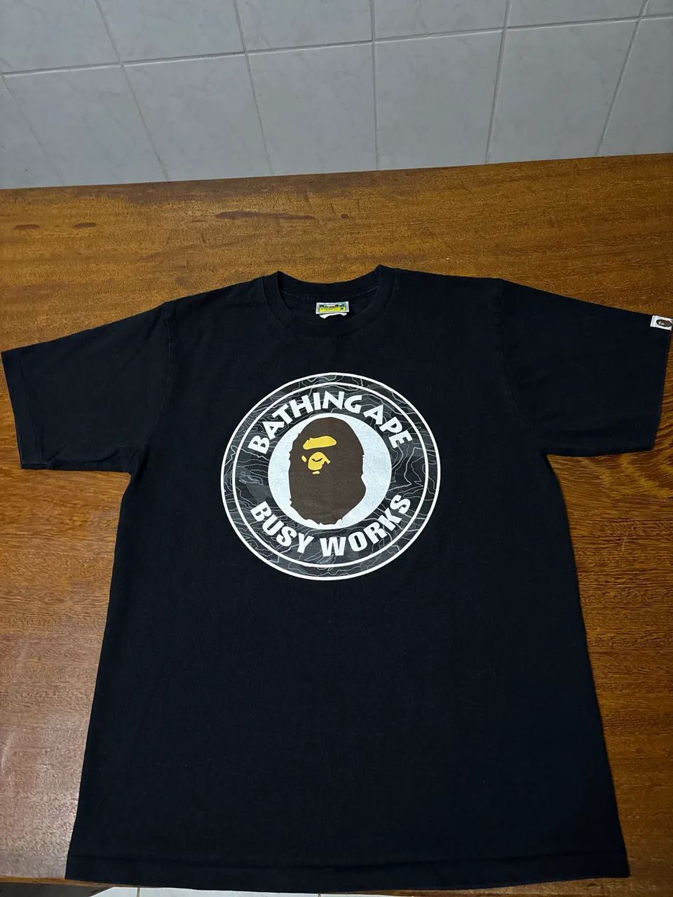 bape layered line camo busy works tee