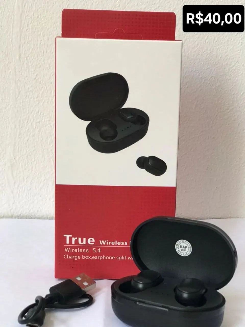 Fone de ouvido Bluetooth True W5.4