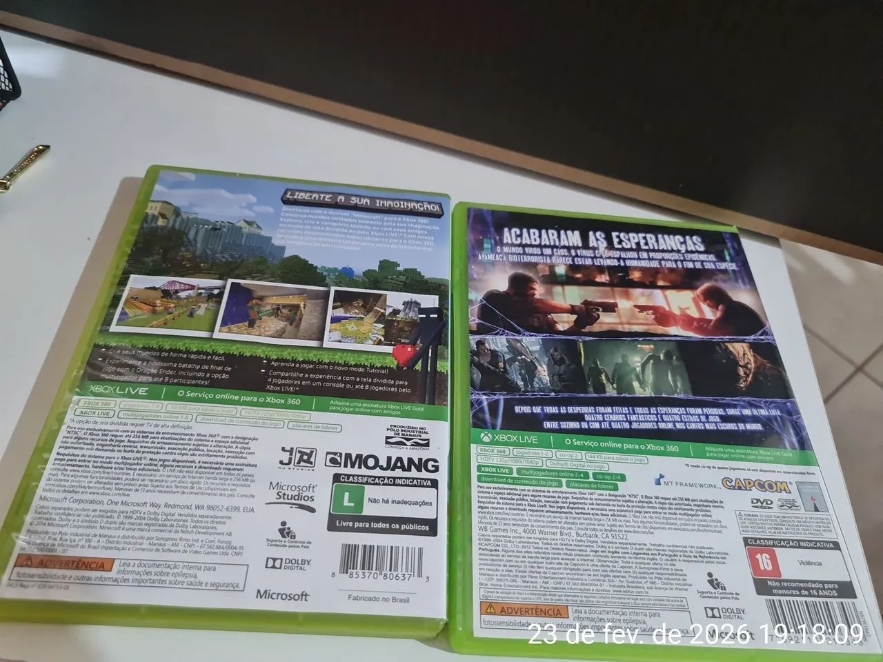 Jogos : Minecraft: Xbox 360 Edition e Resident Evil  - Foto 2
