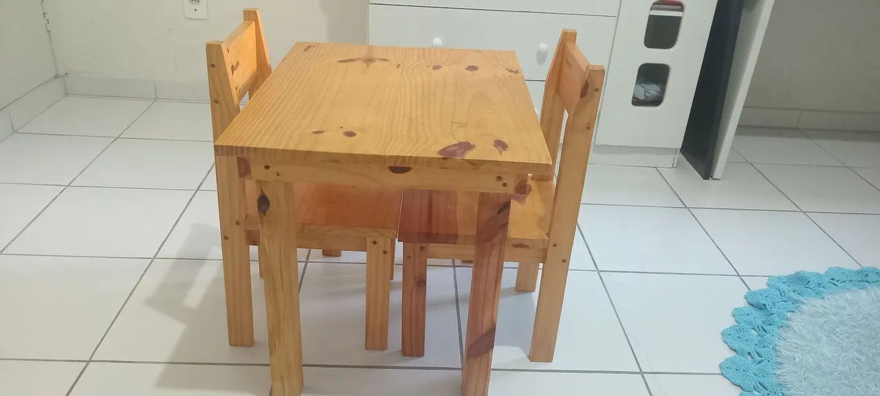Mesa de madeira infantil  - Foto 4