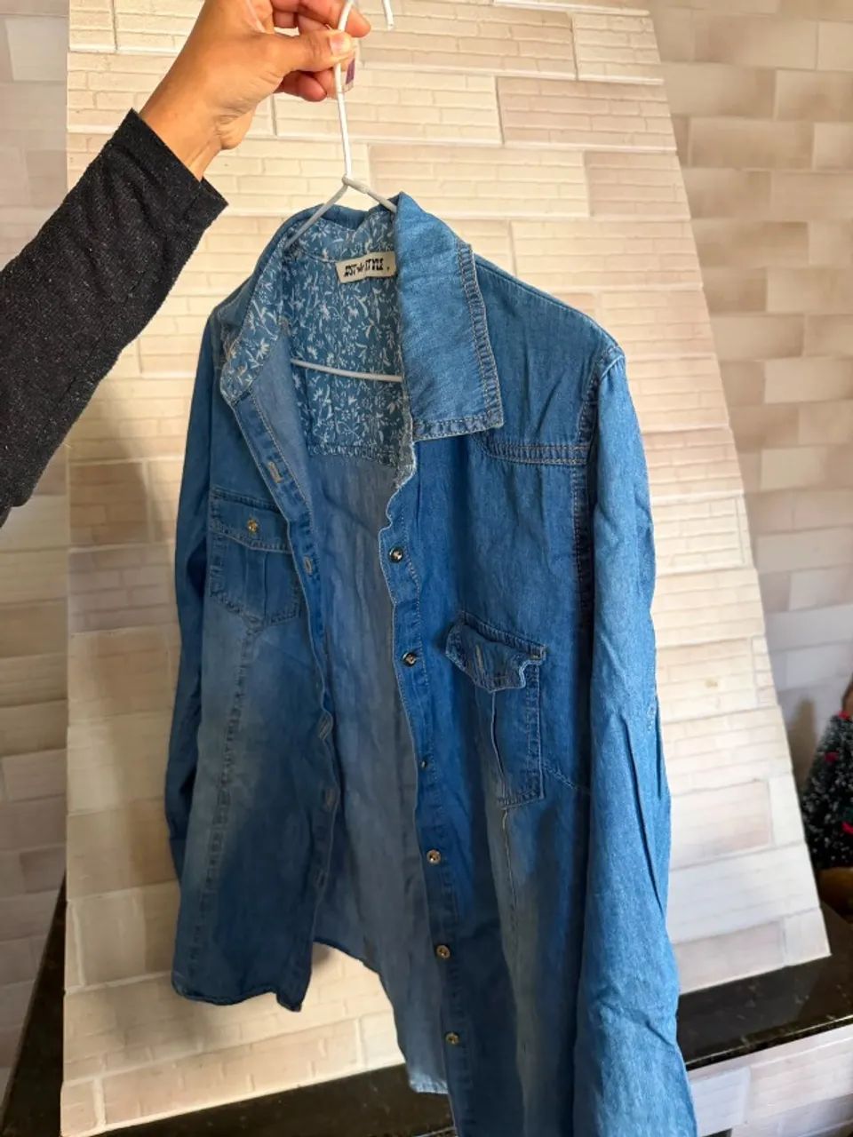 Jaqueta jeans azul - Foto 3