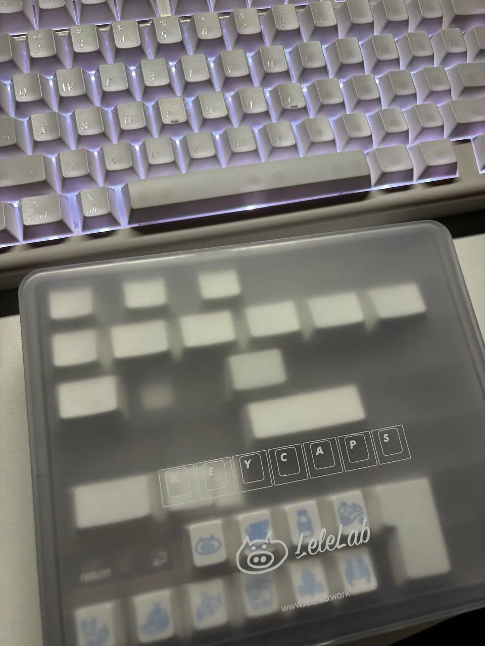 keycap set lelelab hokaido white 