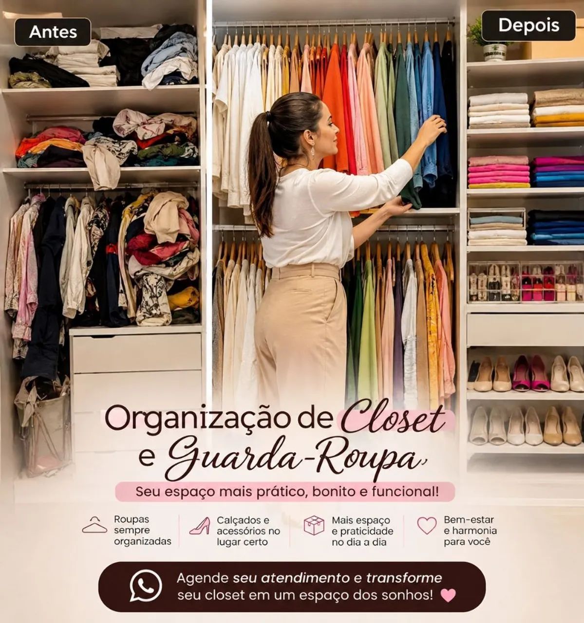 Organização de closet 