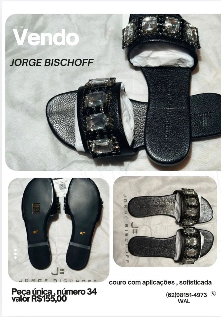Sandália em couro Jorge Bischoff 