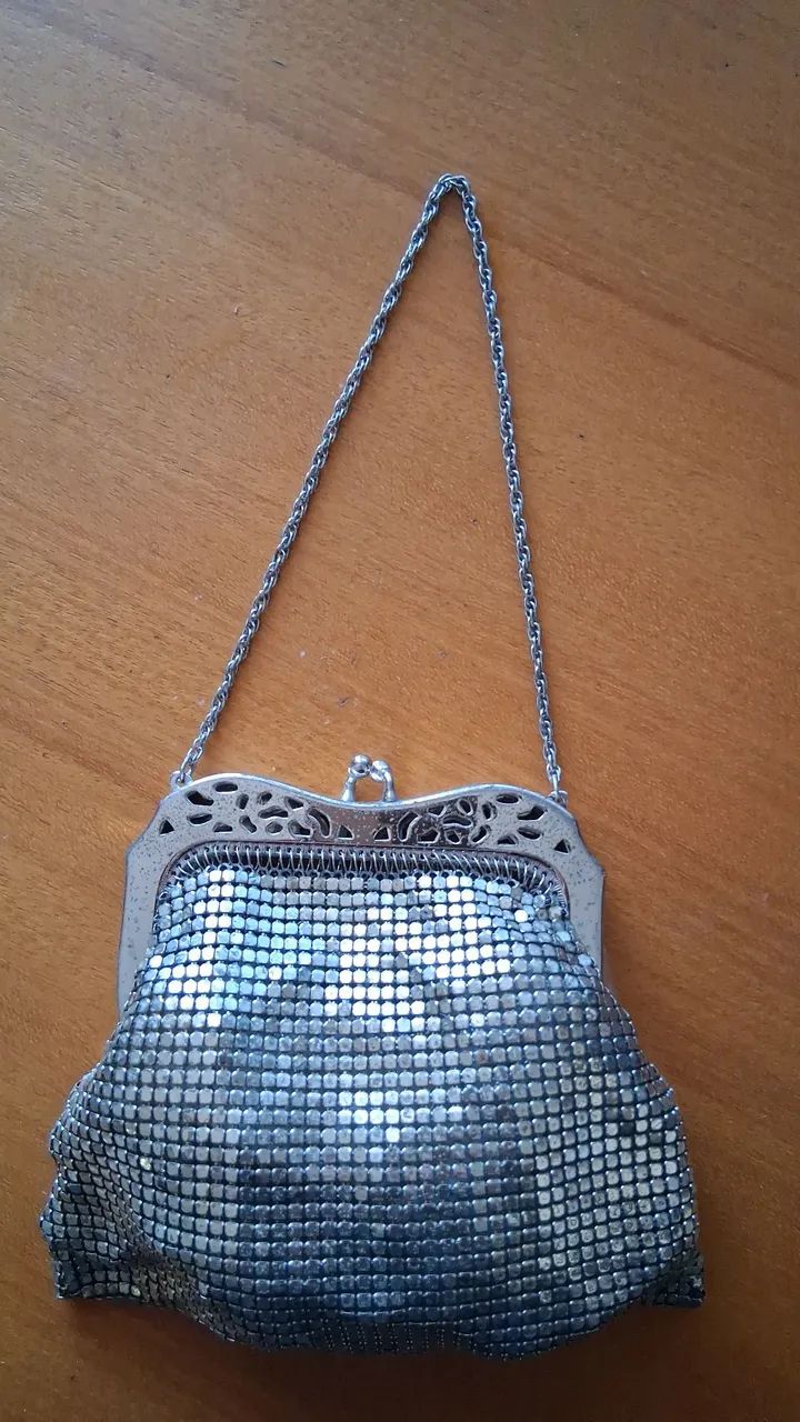 Mini bolsa prateada vintage