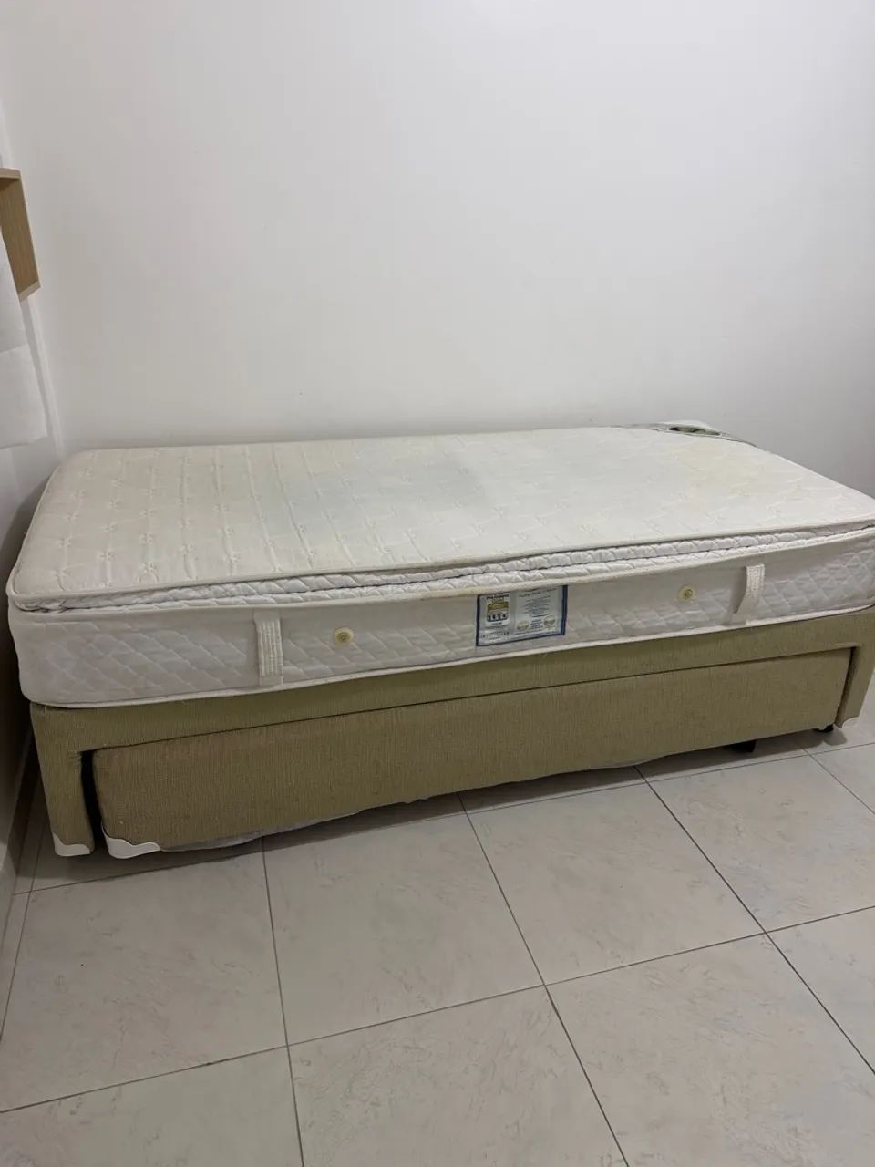 Cama box de solteiro bicama com colchão 