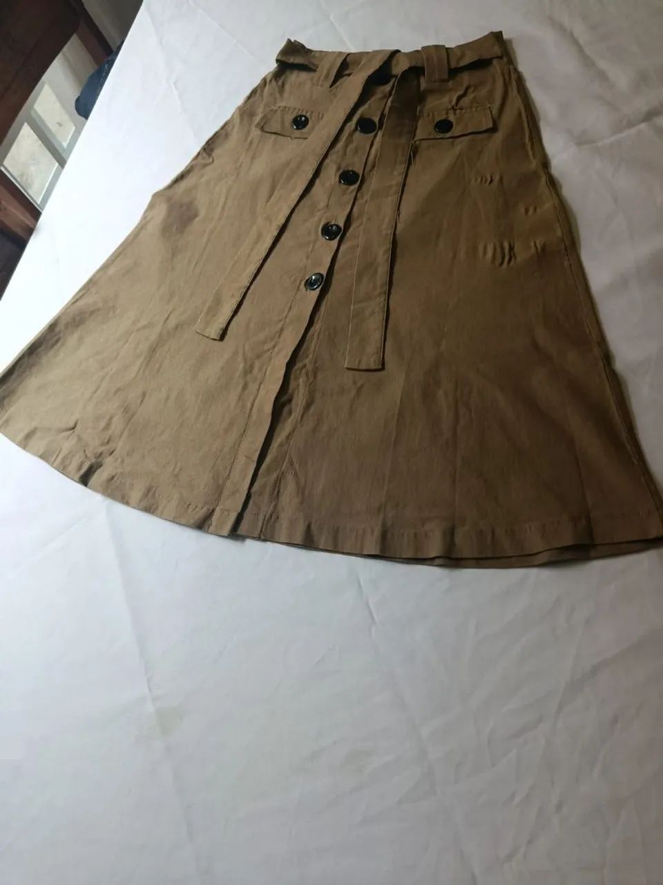 Saia Feminina Midi Marrom - Foto 3
