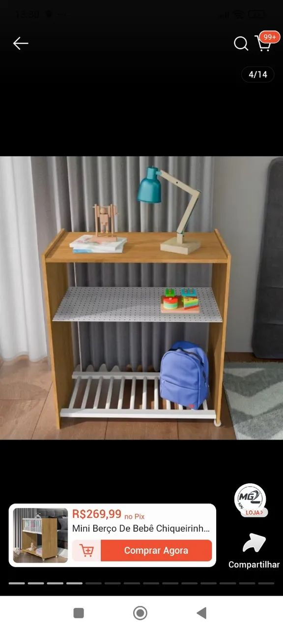 Mini berço vira escrivaninha  - Foto 2