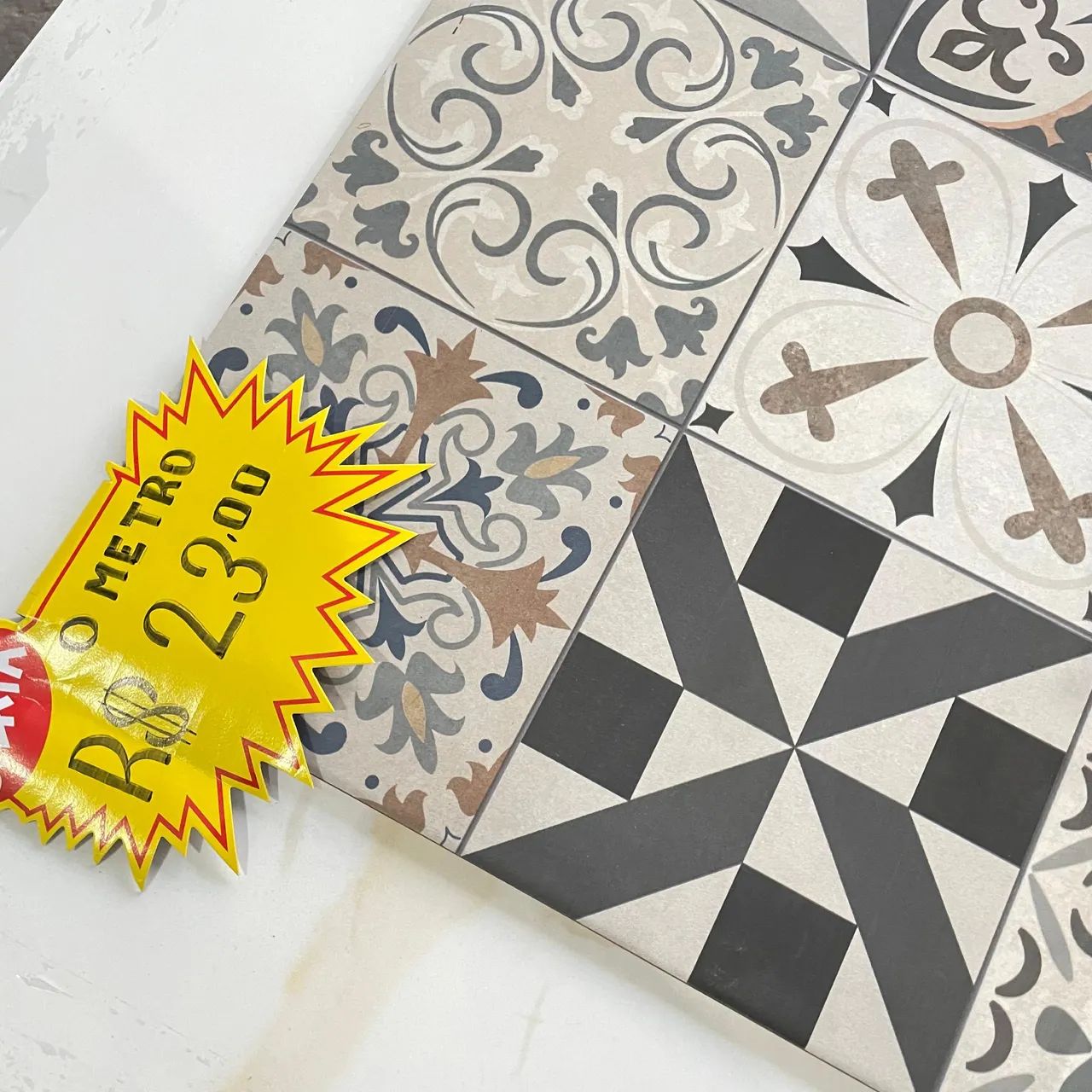 PISO PORTUGUÊS 62x62 ? APENAS R$23 o m² - Foto 2