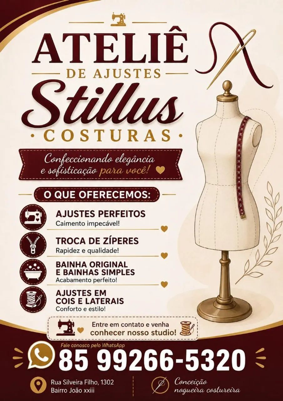 Ateliê de consertos e acertos de roupas 