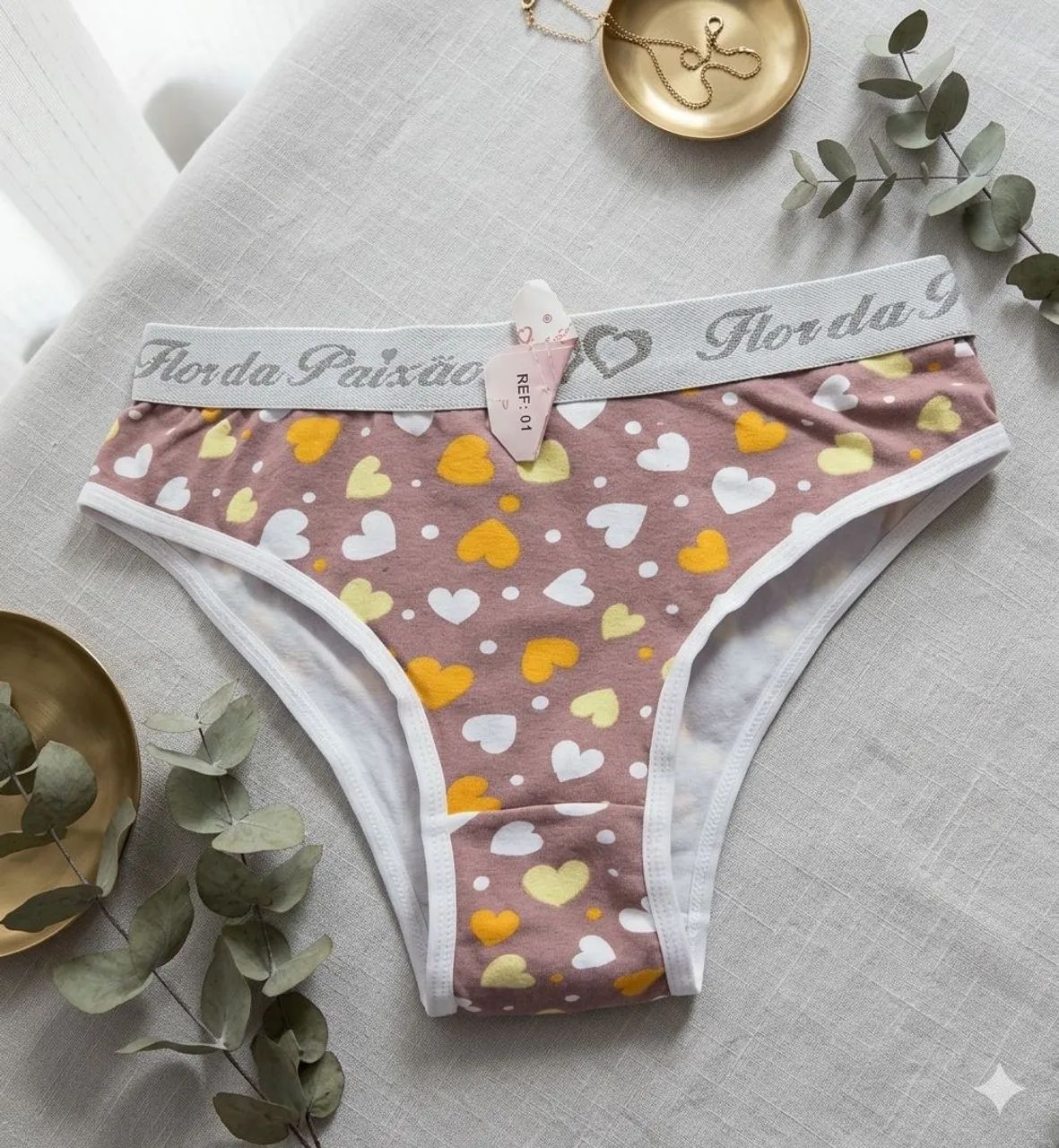 Kit com 3 Calcinha Feminina Confortável Estampada - Nova