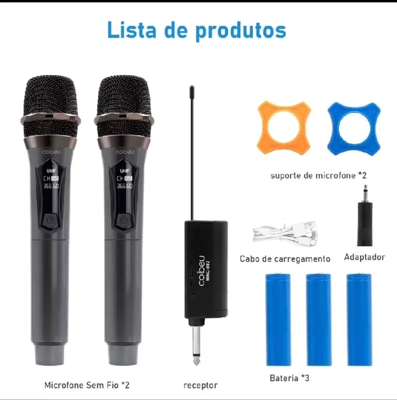 Microfone duplo original  - Foto 5