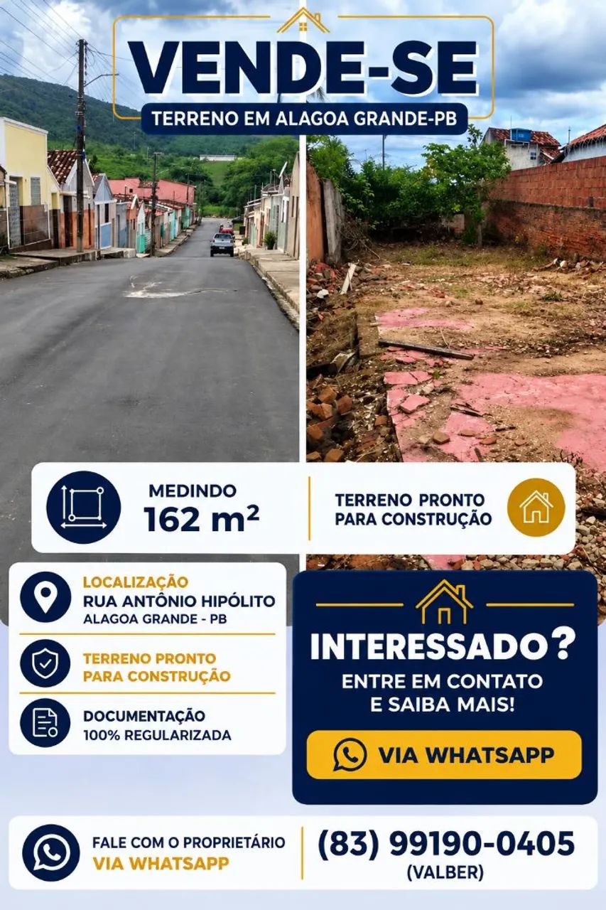 OPORTUNIDADE terreno em Alagoa Grande 