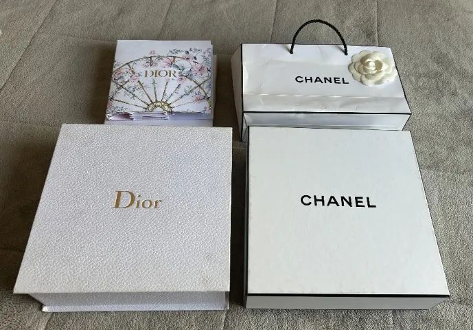 KIT COM EMBALAGENS CHANEL E DIOR