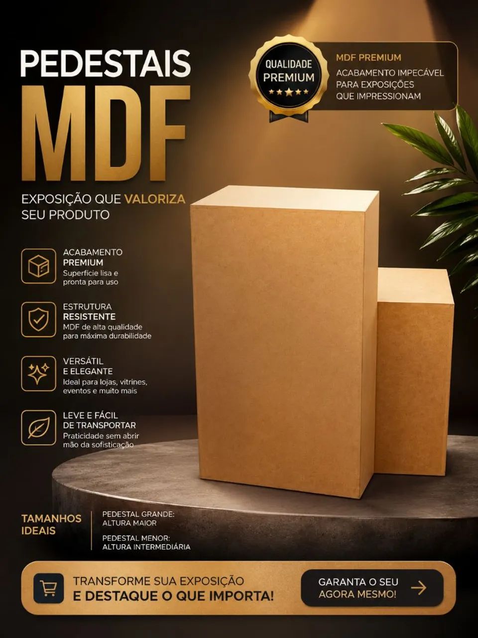 Expositor modular em MDF Cru- Ideal para Vitrines e Lojas