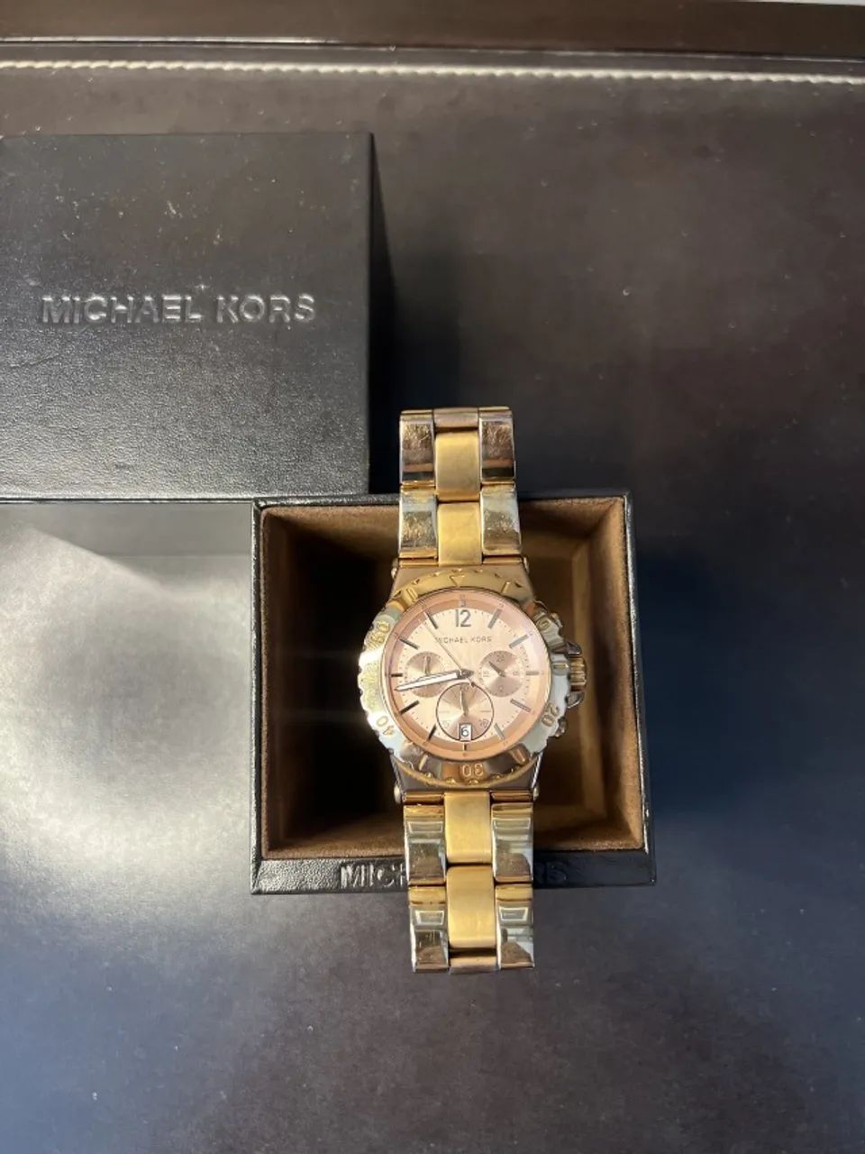 Relógio Michael Kors MK-5314 Cronógrafo Prata e Rosé - Foto 2