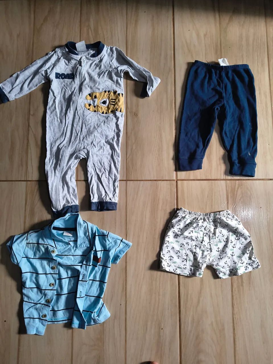 46 peças de roupa infantil para bebê masculino 