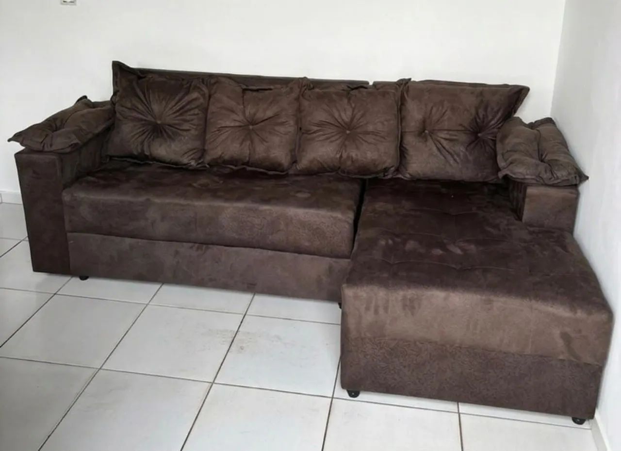 Sofá em tecido suede,pagamento no ato da entrega,contato * - Foto 2