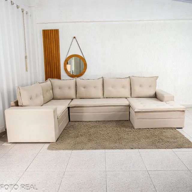 PROMOÇÃO SOFÁ DE CANTO ATLANTA 3,20M COM CHAISE - PAGUE SÓ NA ENTREGA! - Foto 2
