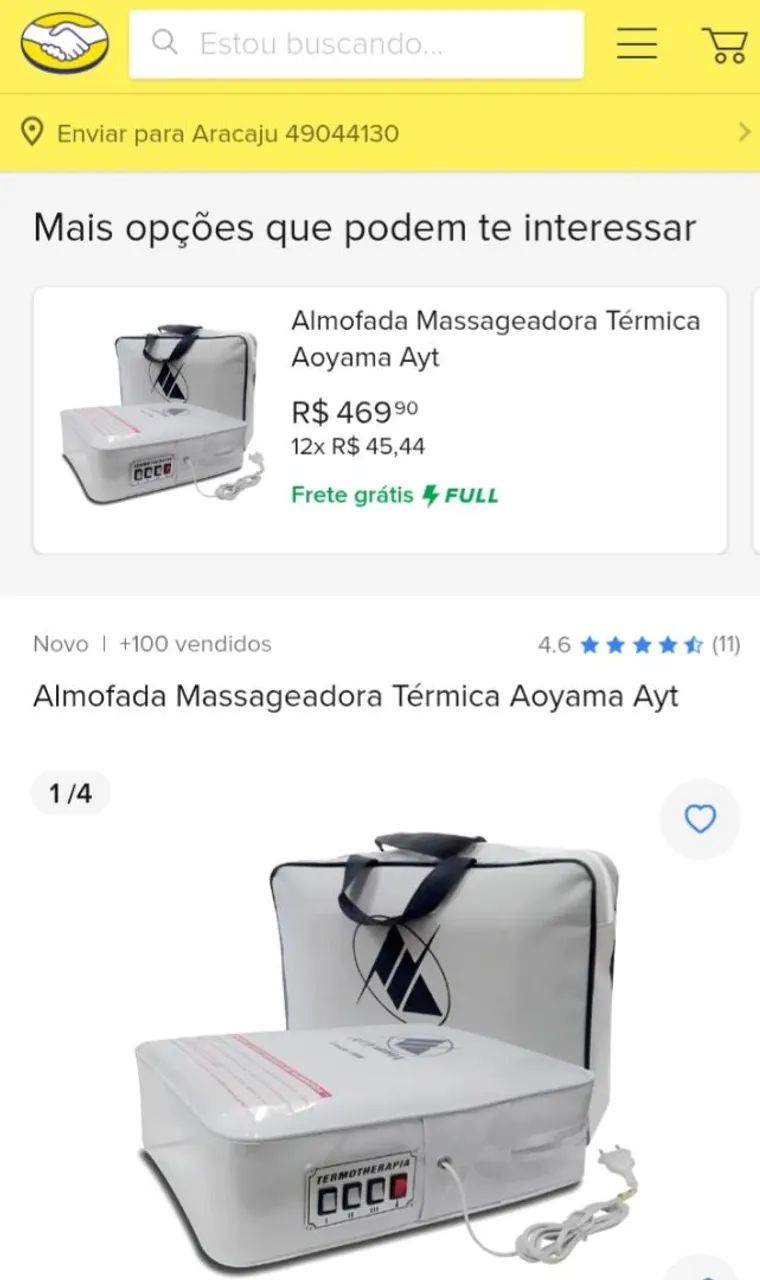 Almofada Massageadora Aoyama Termotherapia Semi-nova No Precinho  - Foto 4