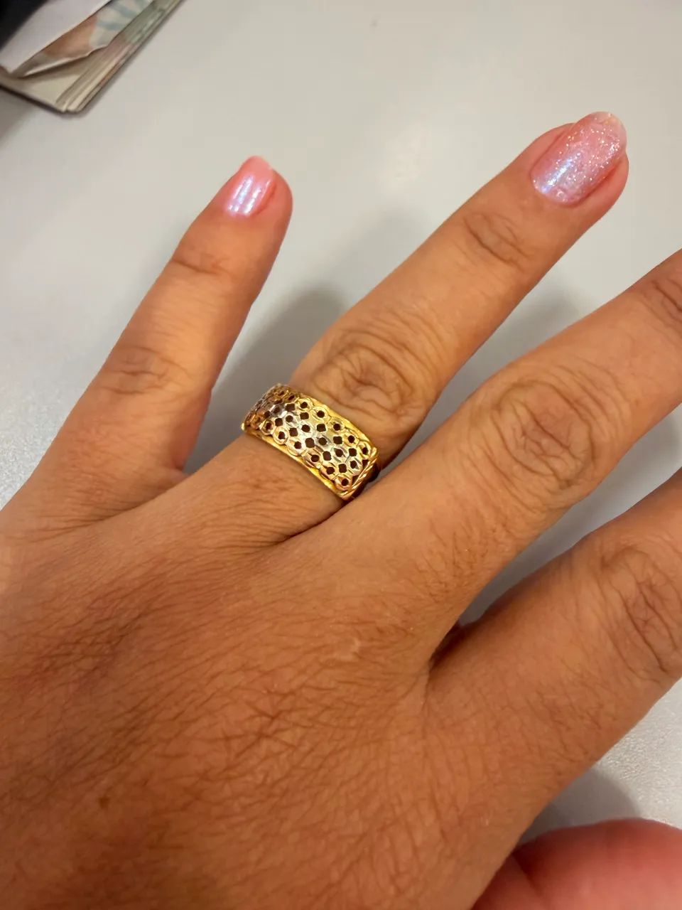 Anel de ouro 18 - Foto 3