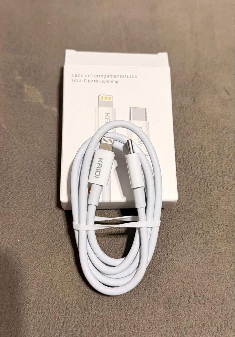 Cabo prata celular top c  para iPhone 11 até 14  - Foto 2