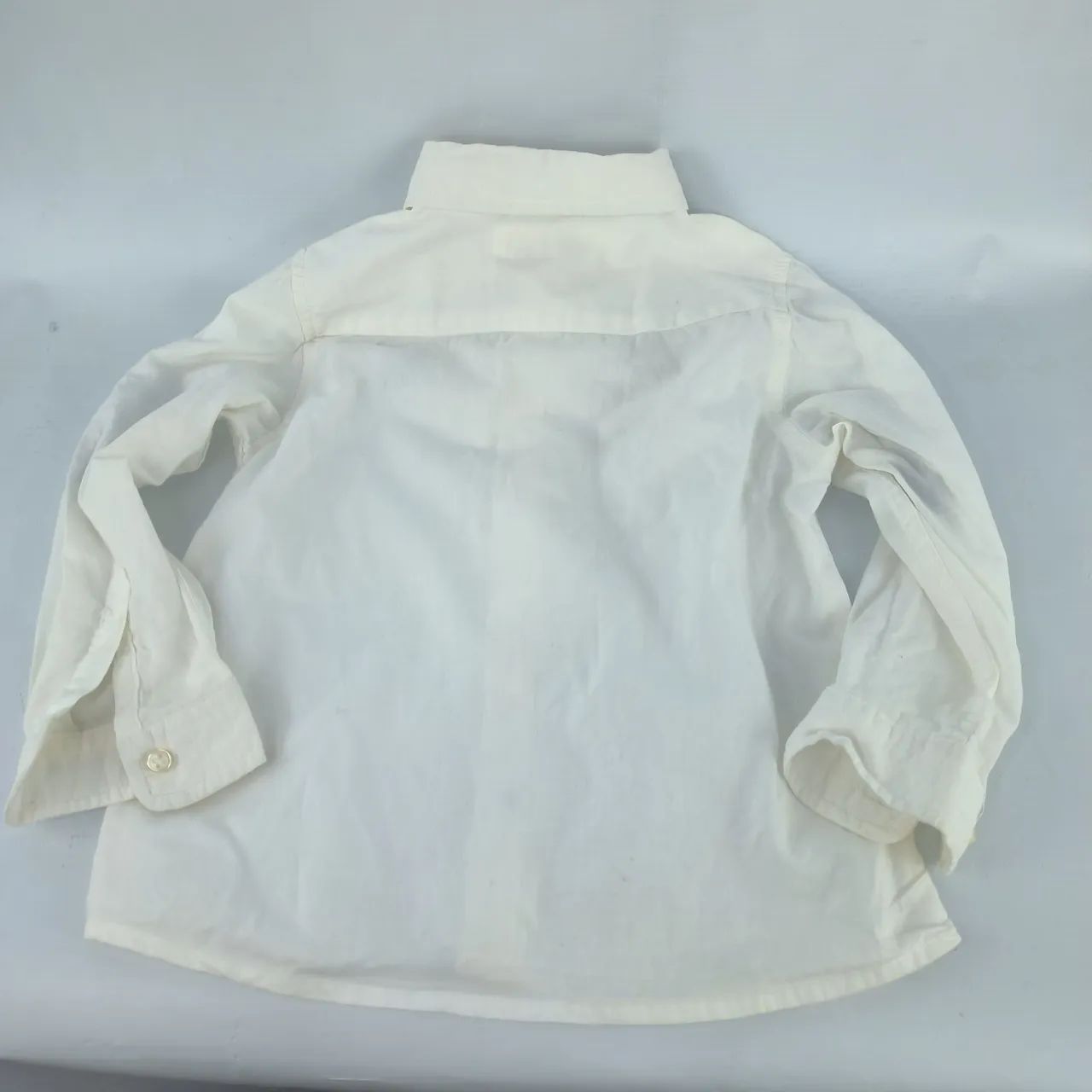 Camisa infantil Zara menino 2 anos branca manga longa  - Foto 4