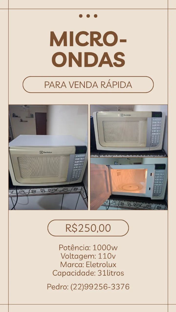 Microondas Eletrolux 31L