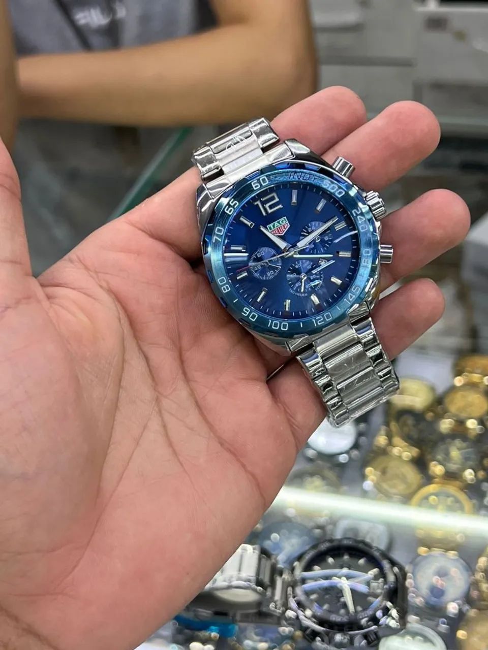 Relógio Estilo TAG F1 Chronograph em Aço Inoxidável  - Foto 5