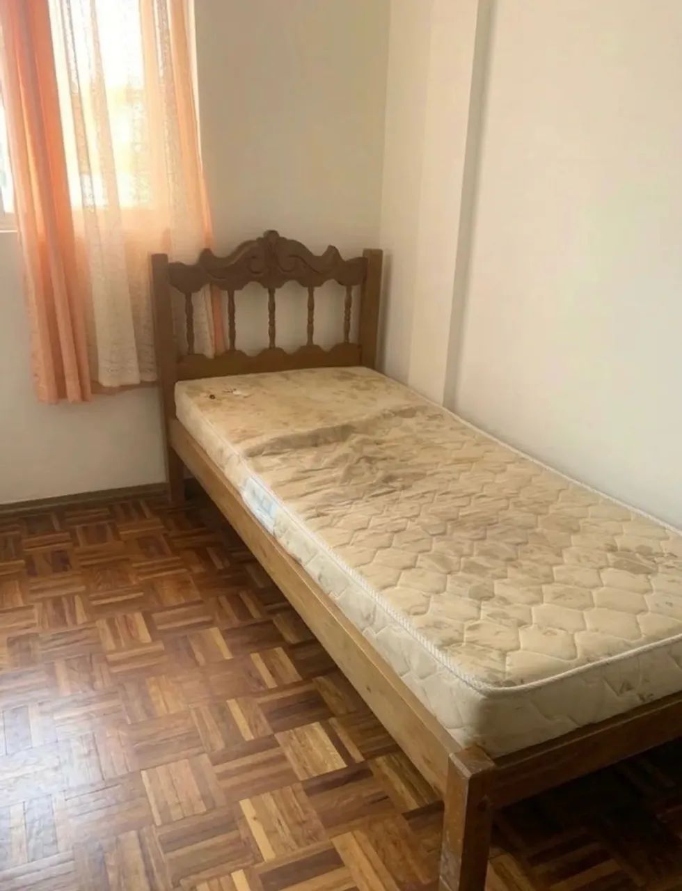 CAMA e COLCHÃO Solteiro 