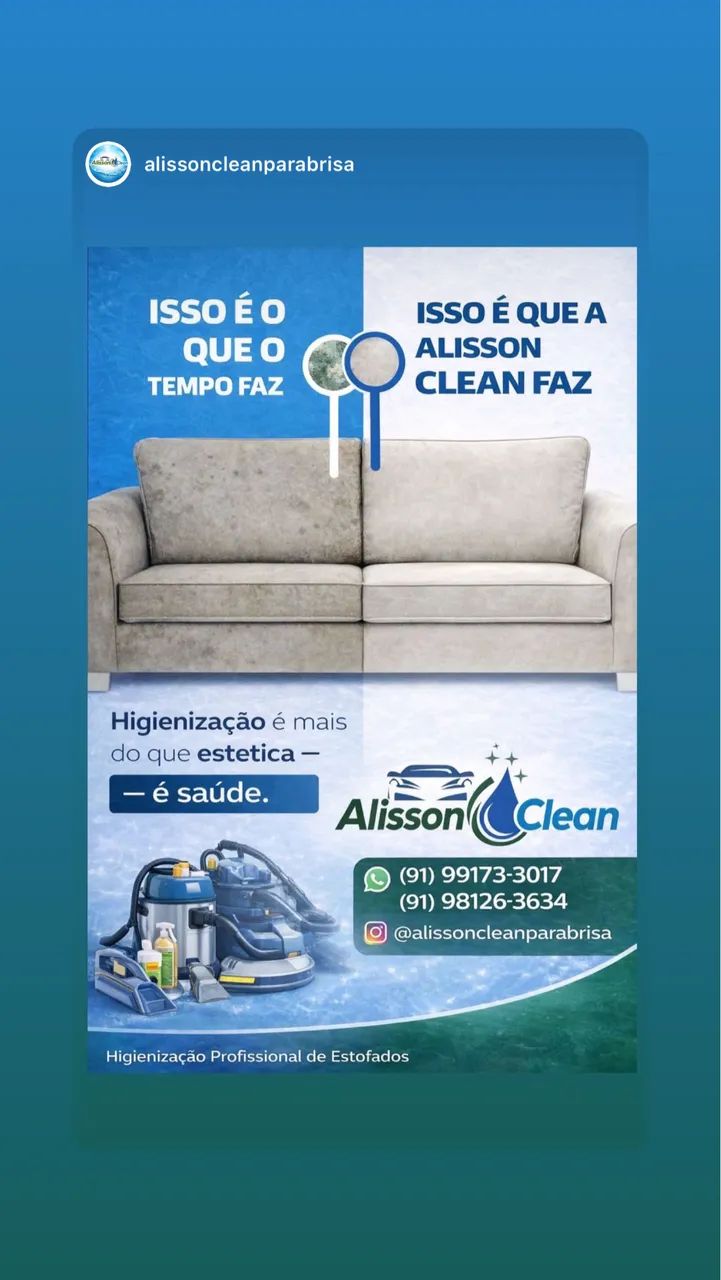 HIGIENIZAÇÃO DE ESTOFADOS EM GERAL