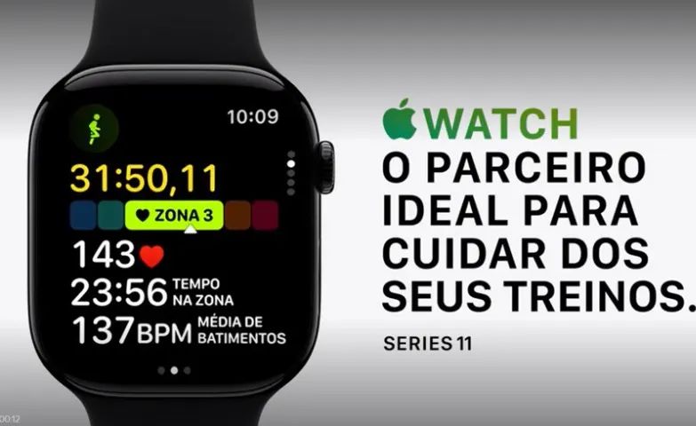 VENDO  APPLE  WATCH  SERIE 11 GPS CAIXA PRETA BRILAHNTE - 42MM - Foto 4