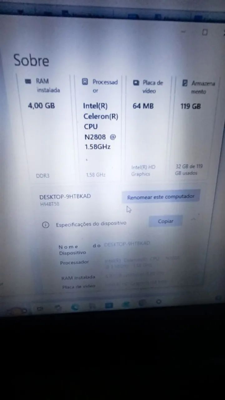 Notebook Positivo - 4GB RAM / 128GB - Foto 4