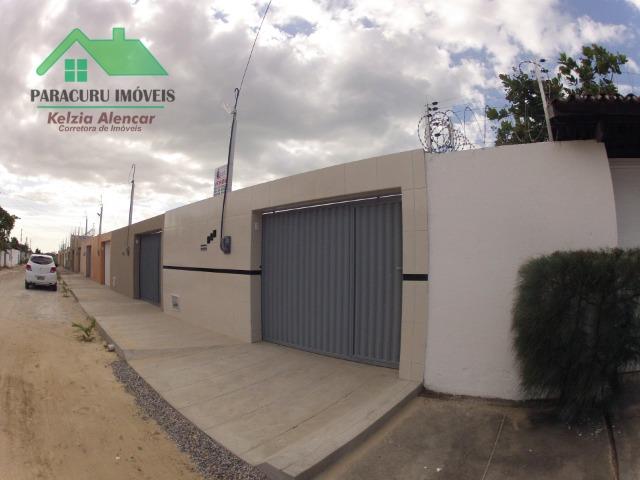 Ampla casa nova de três quartos financiada em Paracuru