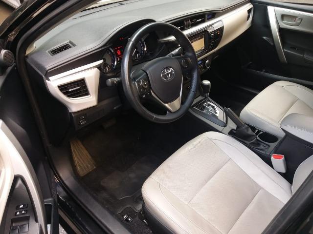 Toyota Corolla 2015 2.0 Xei Preto Flex Automatico Impecavel - Foto 6