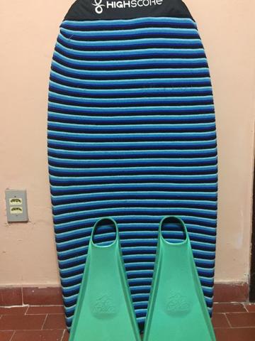 Vendo Kit Completo Bodyboard/leash/pé de pato/capa - Foto 6
