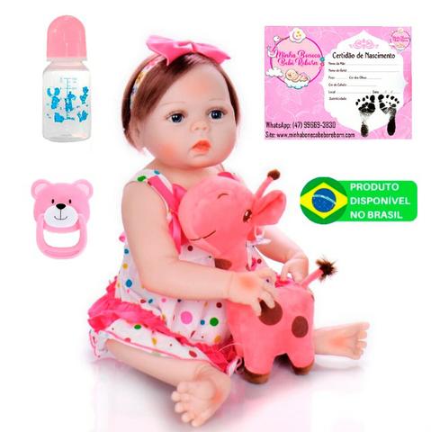 Boneca bebê Reborn Realista Silicone 57cm