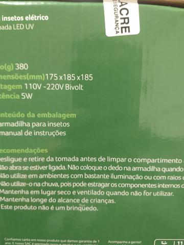 Mata Mosquito Luminária Led - Novo - Foto 4