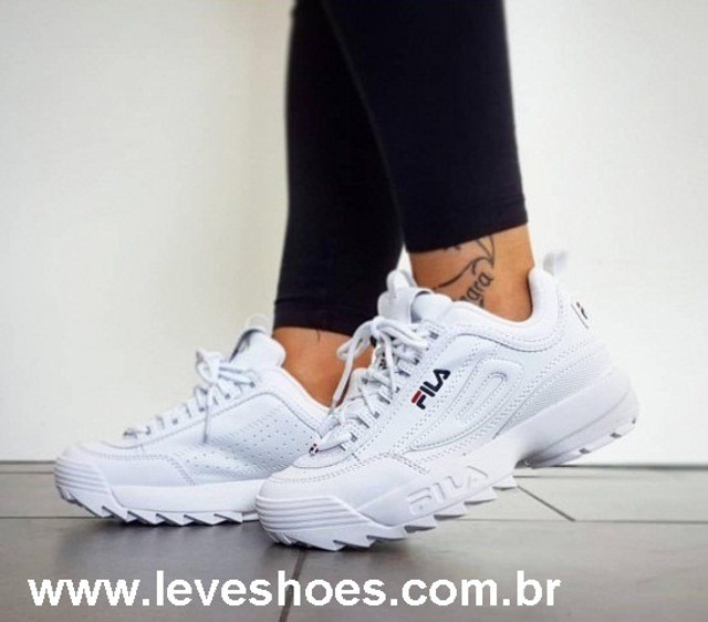 sapato da fila branco masculino