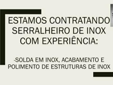 Vaga de serralheiro de ferro e inox.. só vidros - Foto 3