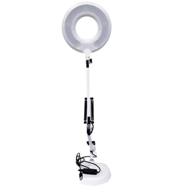 Luminária de Mesa Articulada Led Ring Light Branca - Foto 2